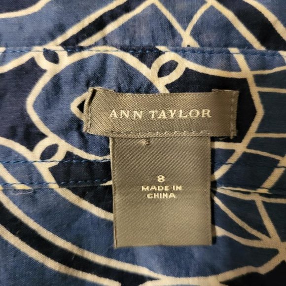 Colourful Print Ann Taylor size 8 shirt - Picture 7 of 8
